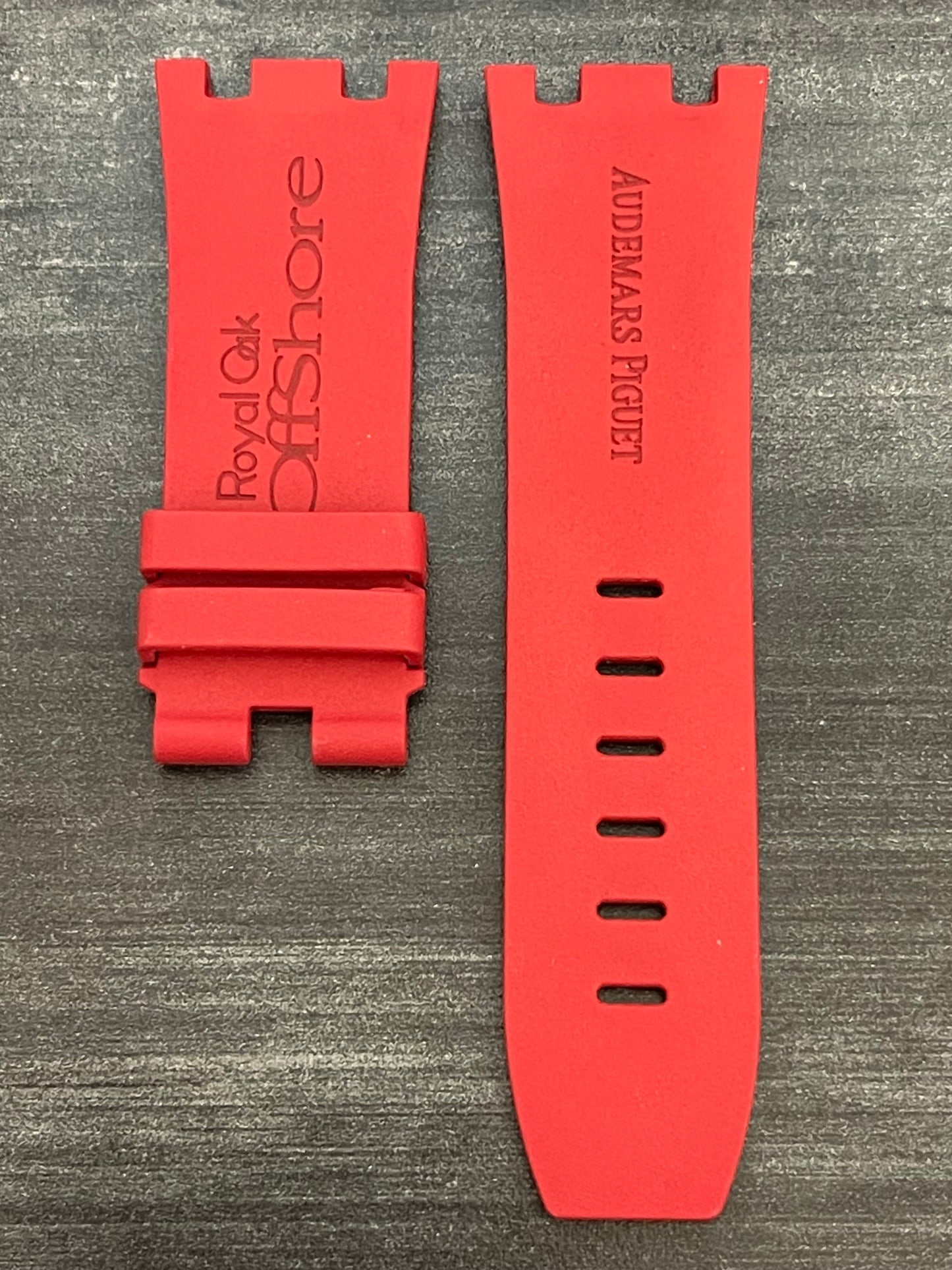 Audemars Piguet Diver 15703 OEM Red Rubber Tang Strap 28x24MM