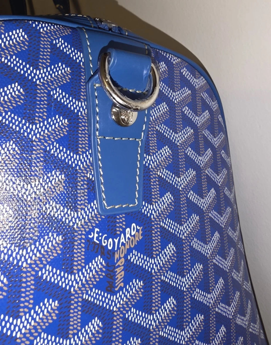 Goyard Sky Blue Boston 50 Duffle Bag MSRP $5,000