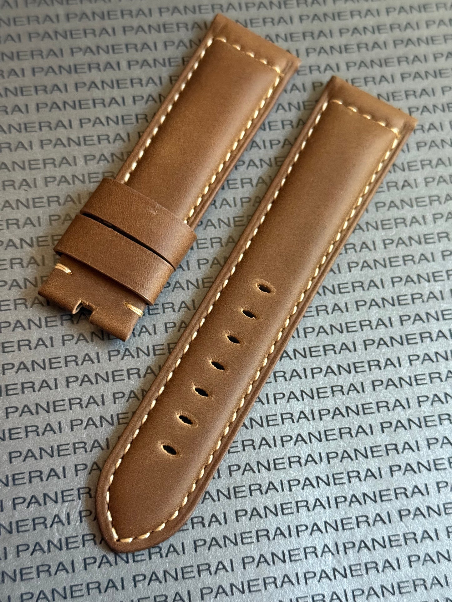 Panerai 24MM Dark Brown Assolutamente OEM Suede Strap for Tang Buckle XL Length (24/22MM)