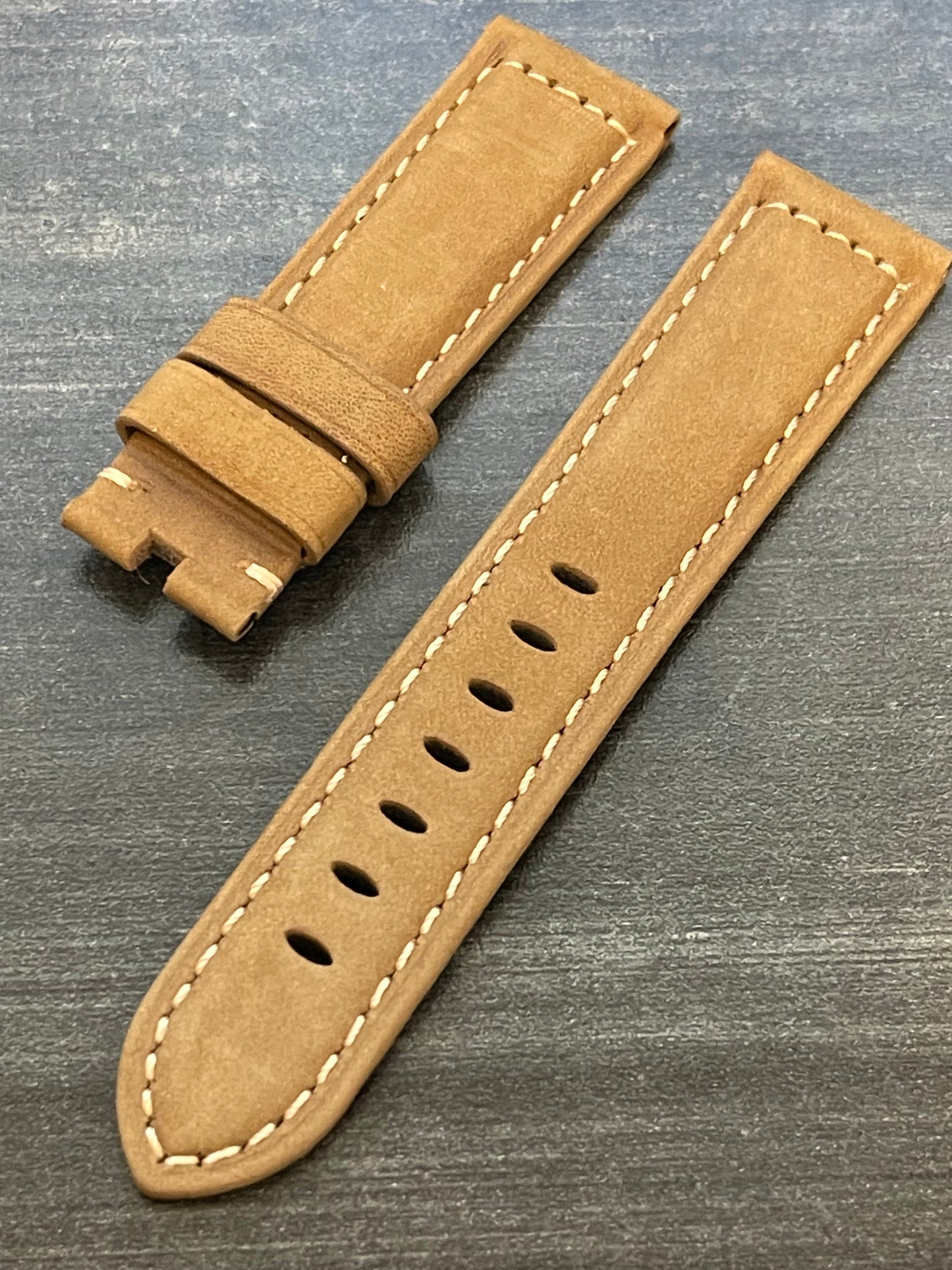 Panerai 22MM Brown Suede OEM Tang Strap (22/20MM)