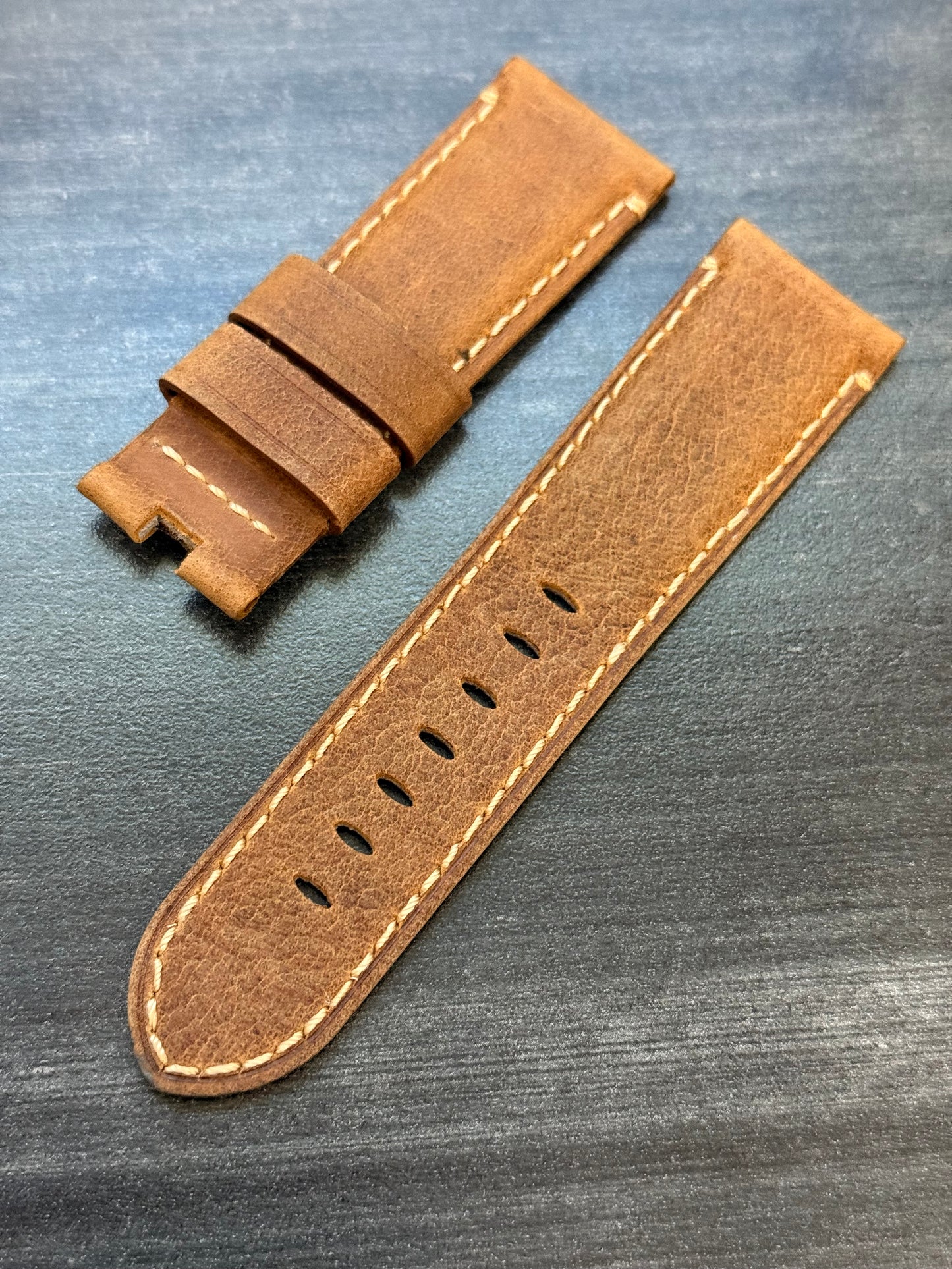 Panerai Brown Suede OEM Strap 24mm Lug for Deployant Buckle