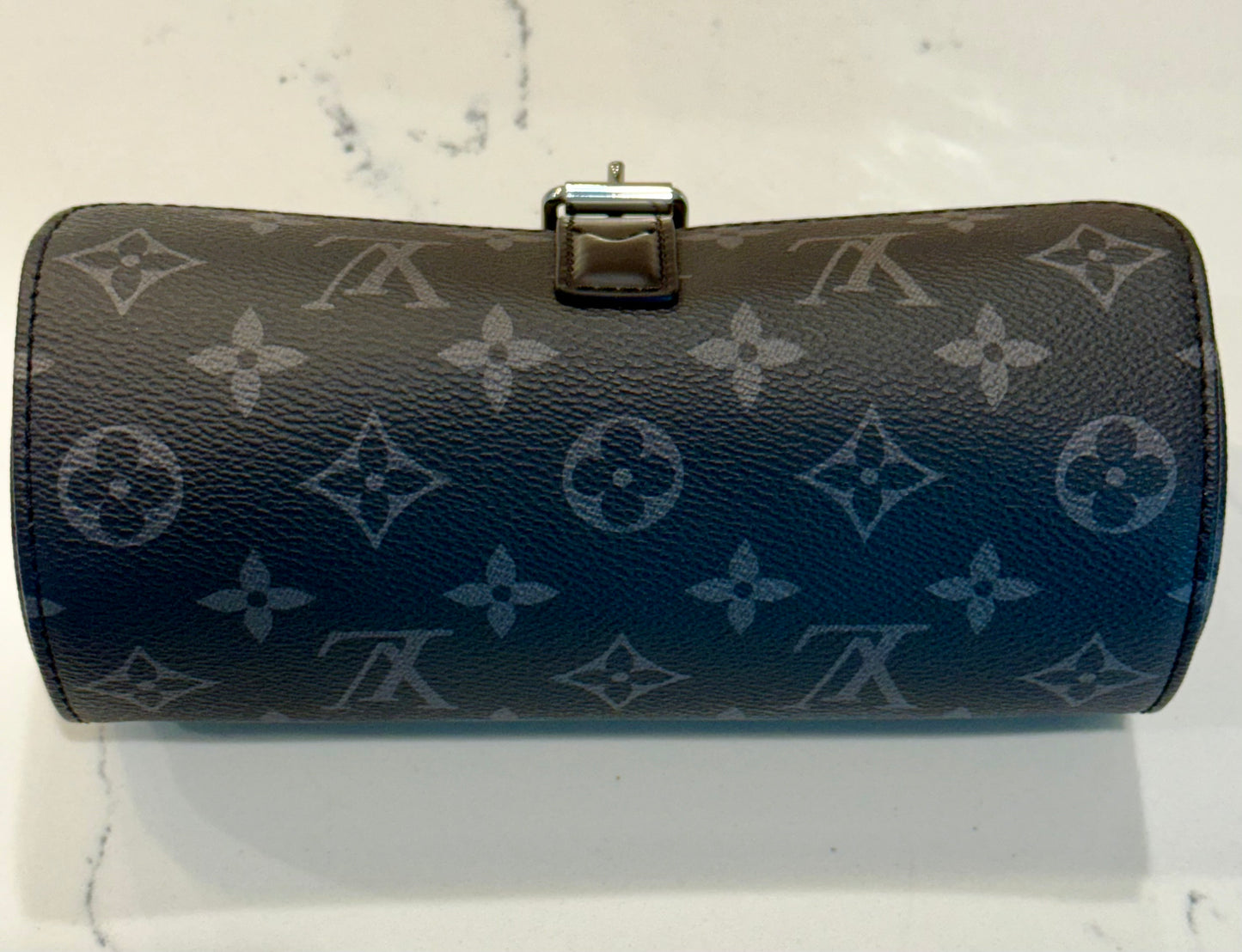 Louis Vuitton Monogram Eclipse Black 3 Watch Case M43385 Retails $1,220