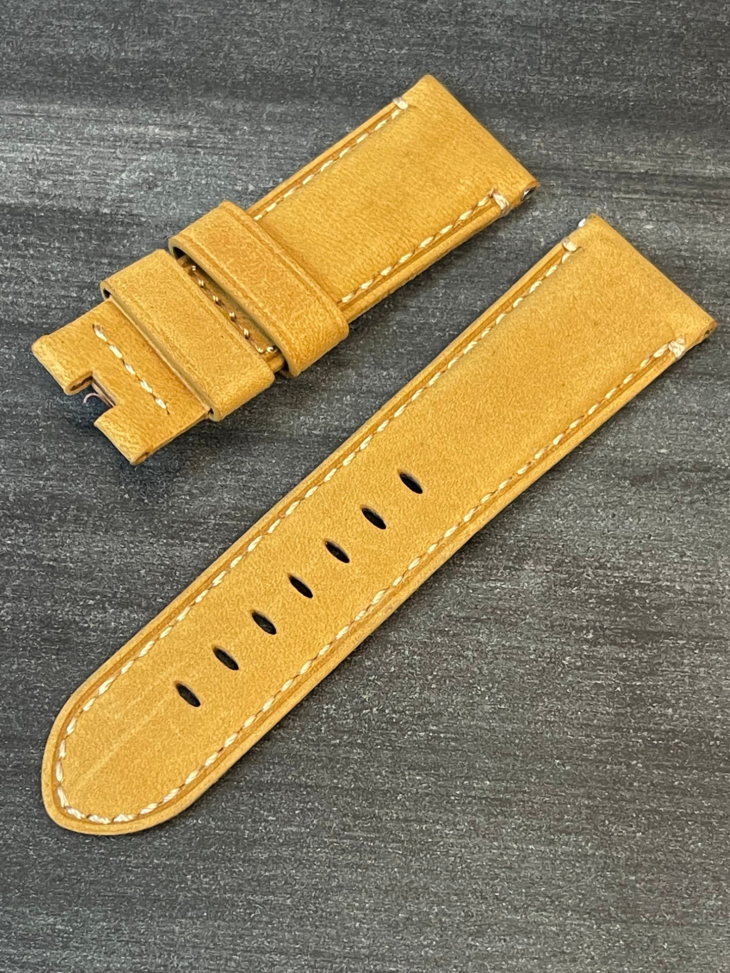 Panerai Brown Suede OEM Strap 24mm Lug for Deployant Buckle