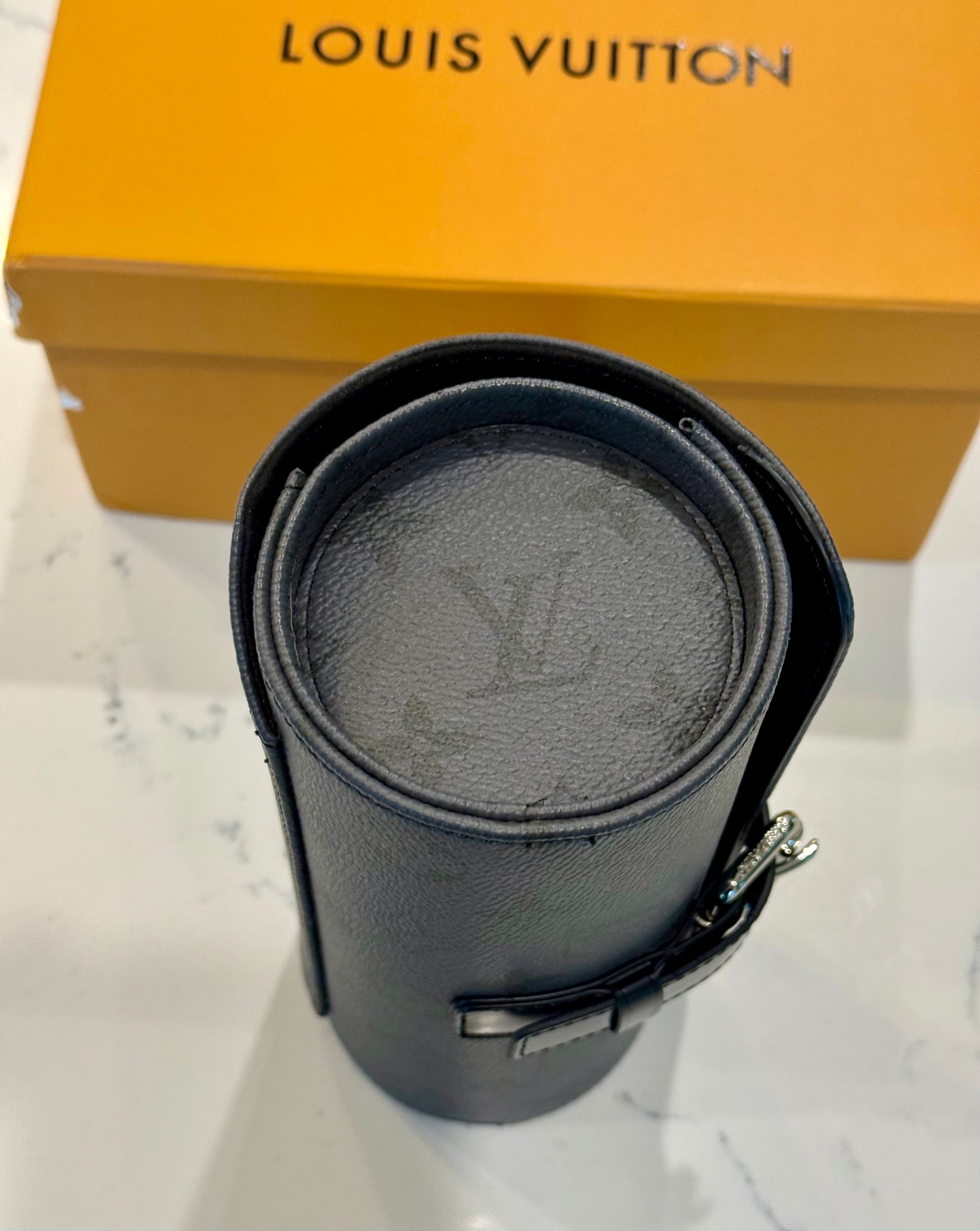 Louis Vuitton Monogram Eclipse Gray 3 Watch Case M43385 Retails $1,220