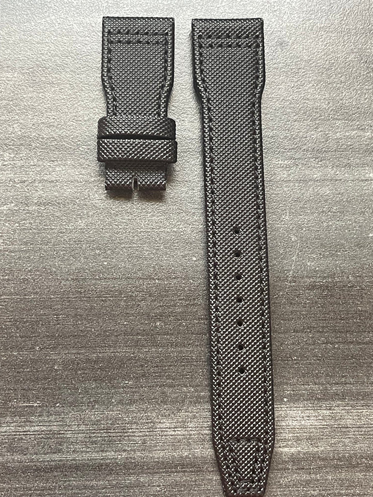 IWC 22/18MM Black Canvas Strap for Deployant Clasp (Big Pilot Watch Strap)