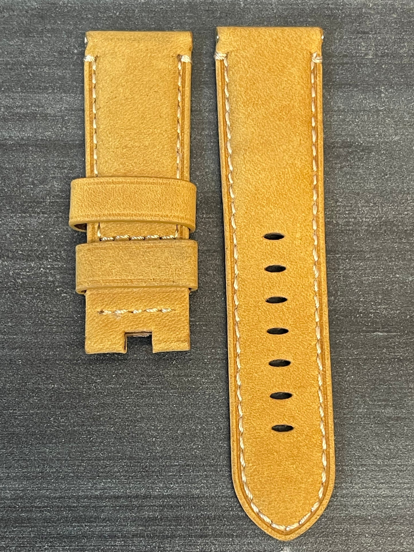 Panerai Brown Suede OEM Strap 24mm Lug for Deployant Buckle