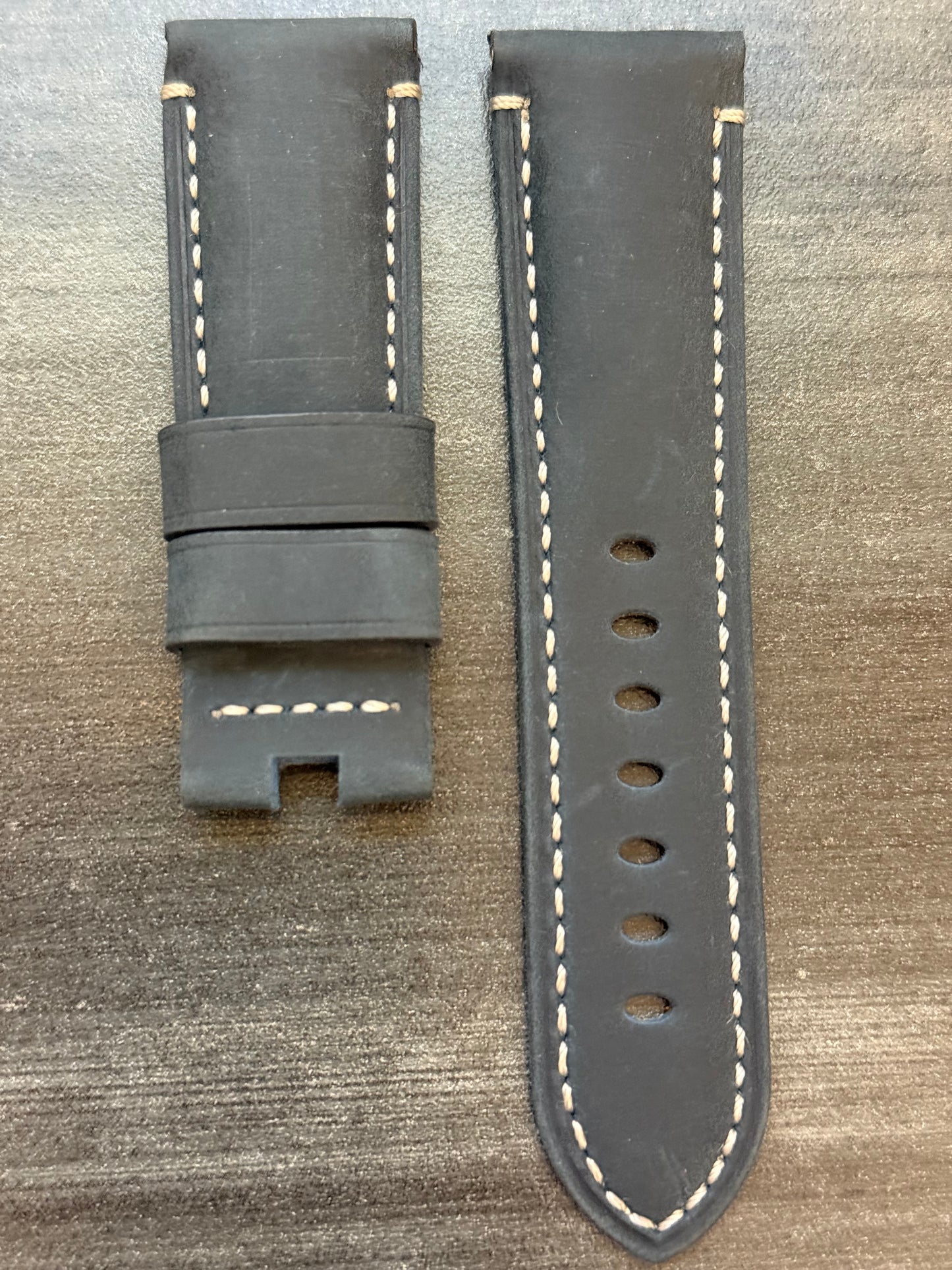 Panerai Blue Suede OEM Strap 24mm Lug for Deployant Buckle