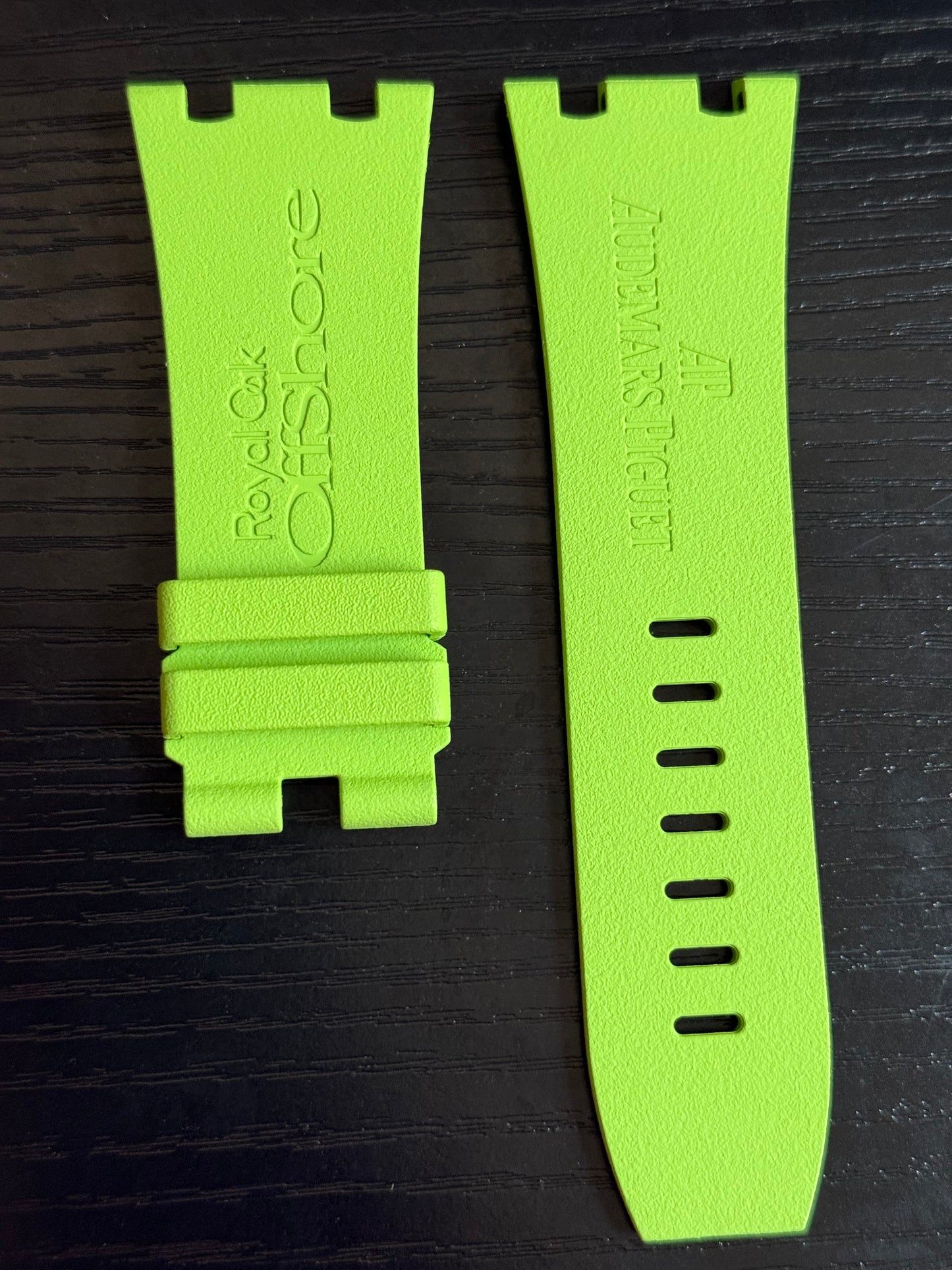 Audemars Piguet OEM Lime Green Rubber Tang Strap 30x24MM for 44MM ROO