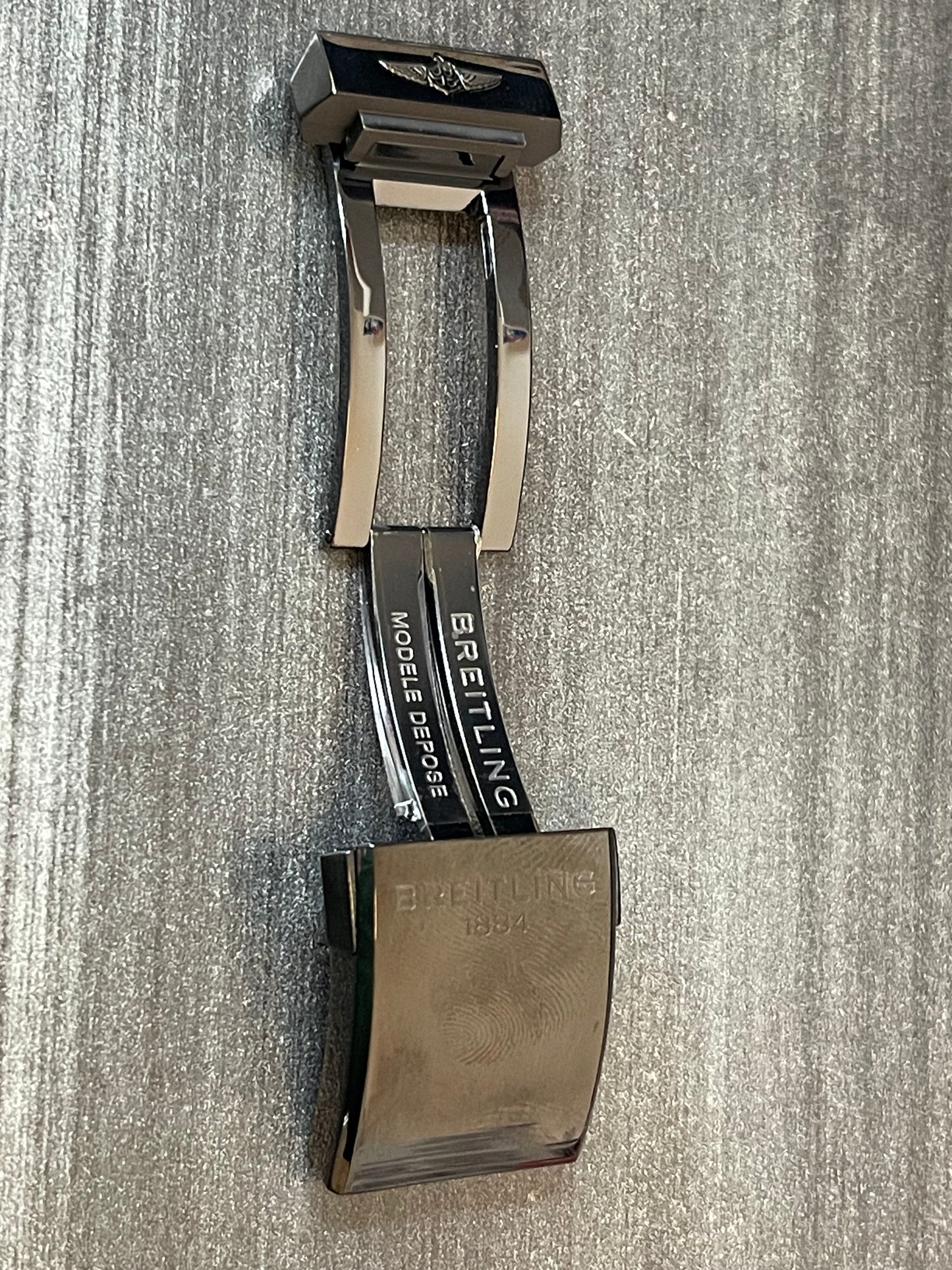 Luxury Watch Straps Breitling Black DLC Stainless Steel Clasp 20MM