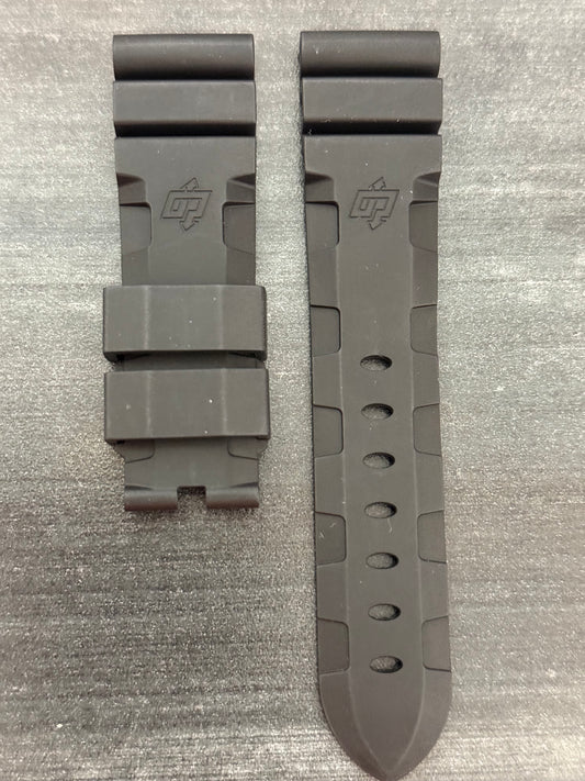 Panerai 22MM Black Rubber Accordion Tang Strap (22/20MM)
