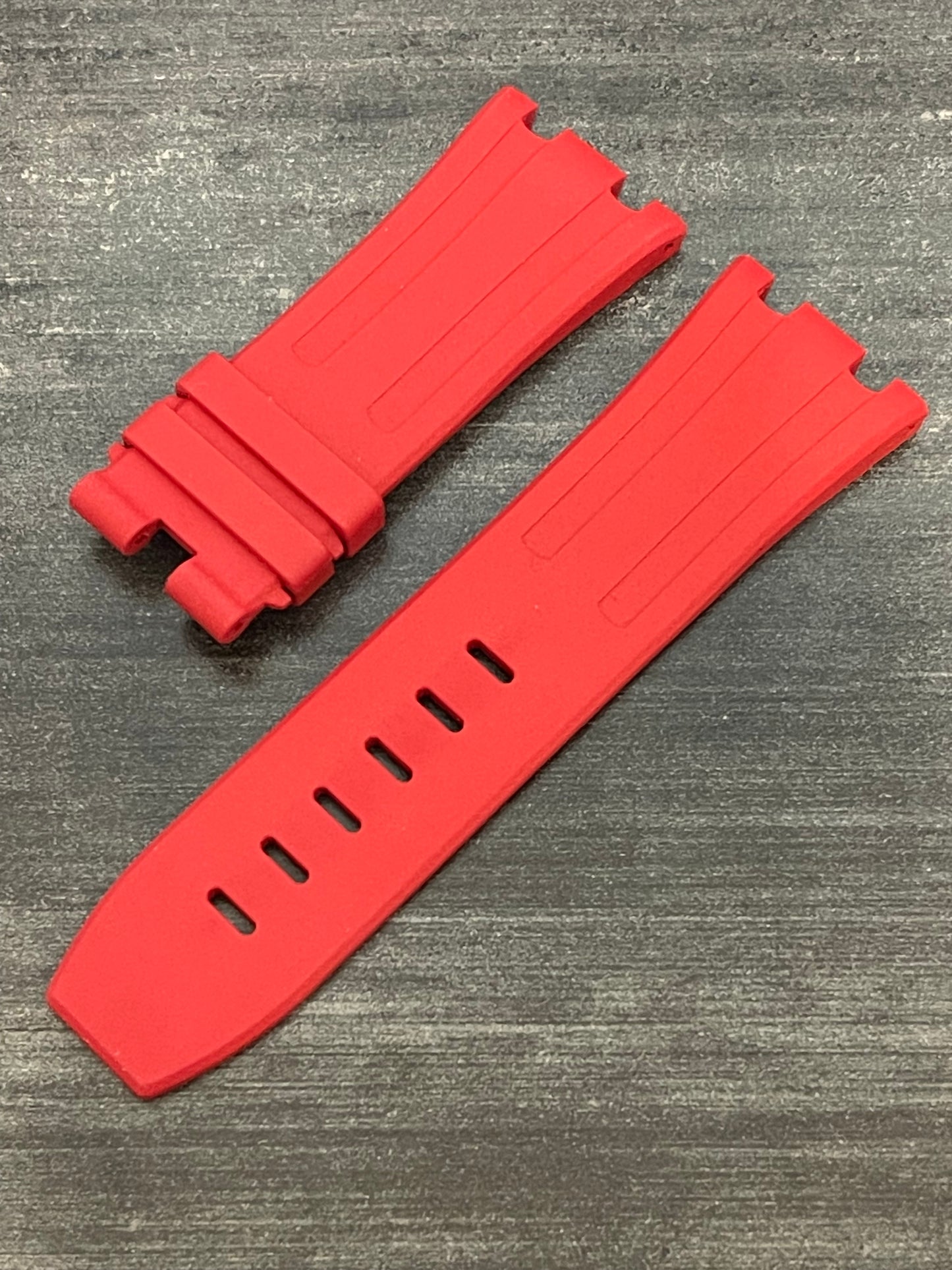 Audemars Piguet Diver 15703 OEM Red Rubber Tang Strap 28x24MM