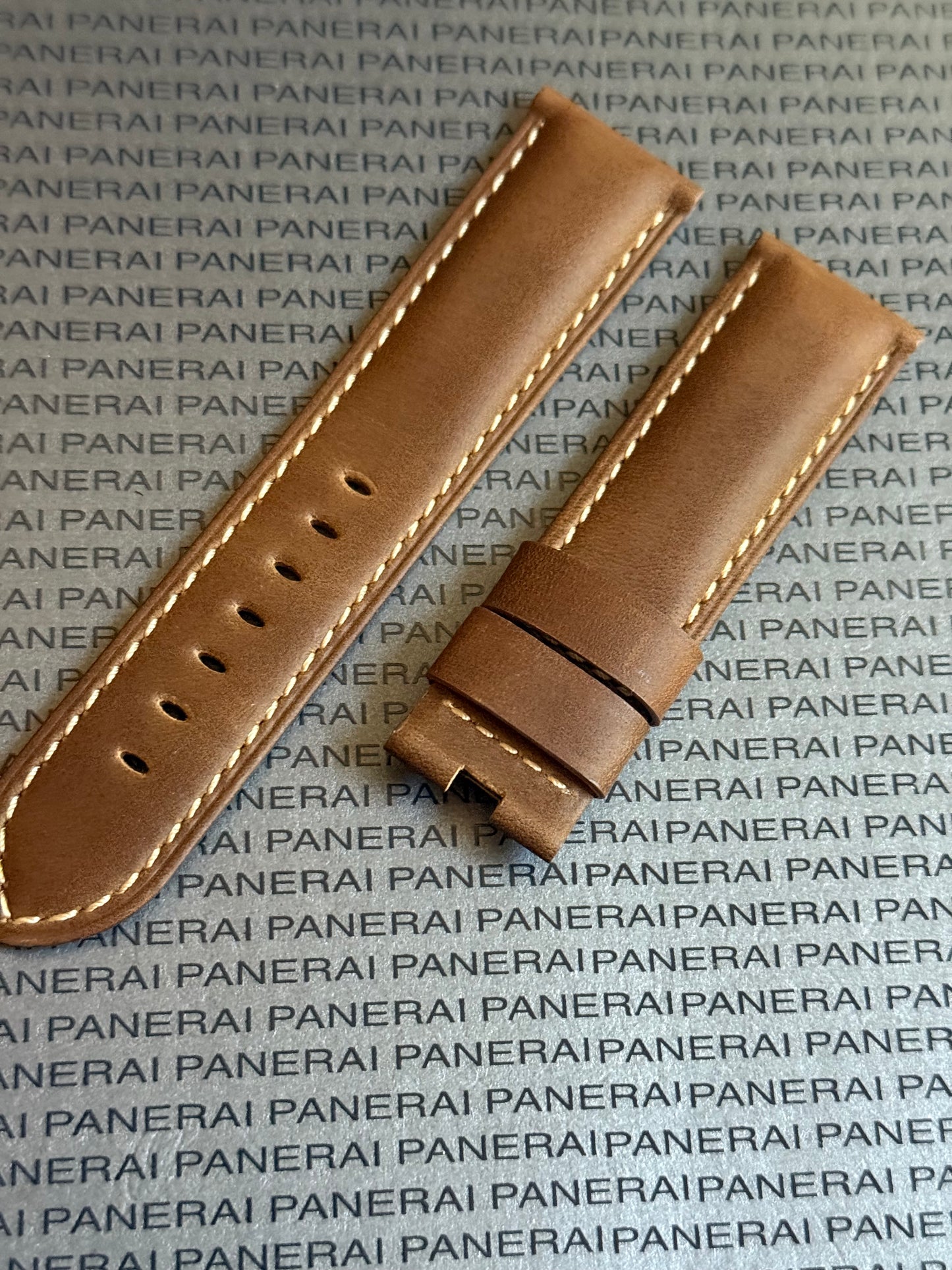 Panerai 24MM Dark Brown Assolutamente OEM Suede Strap for Deployant Buckle XL Length (24/22MM)