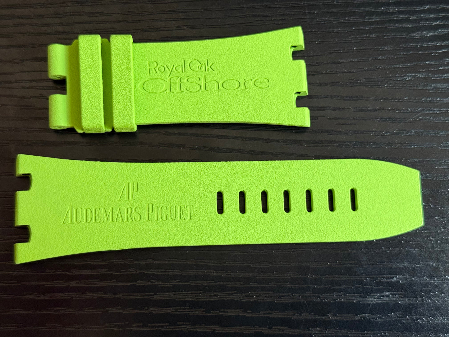 Audemars Piguet OEM Lime Green Rubber Tang Strap 30x24MM for 44MM ROO