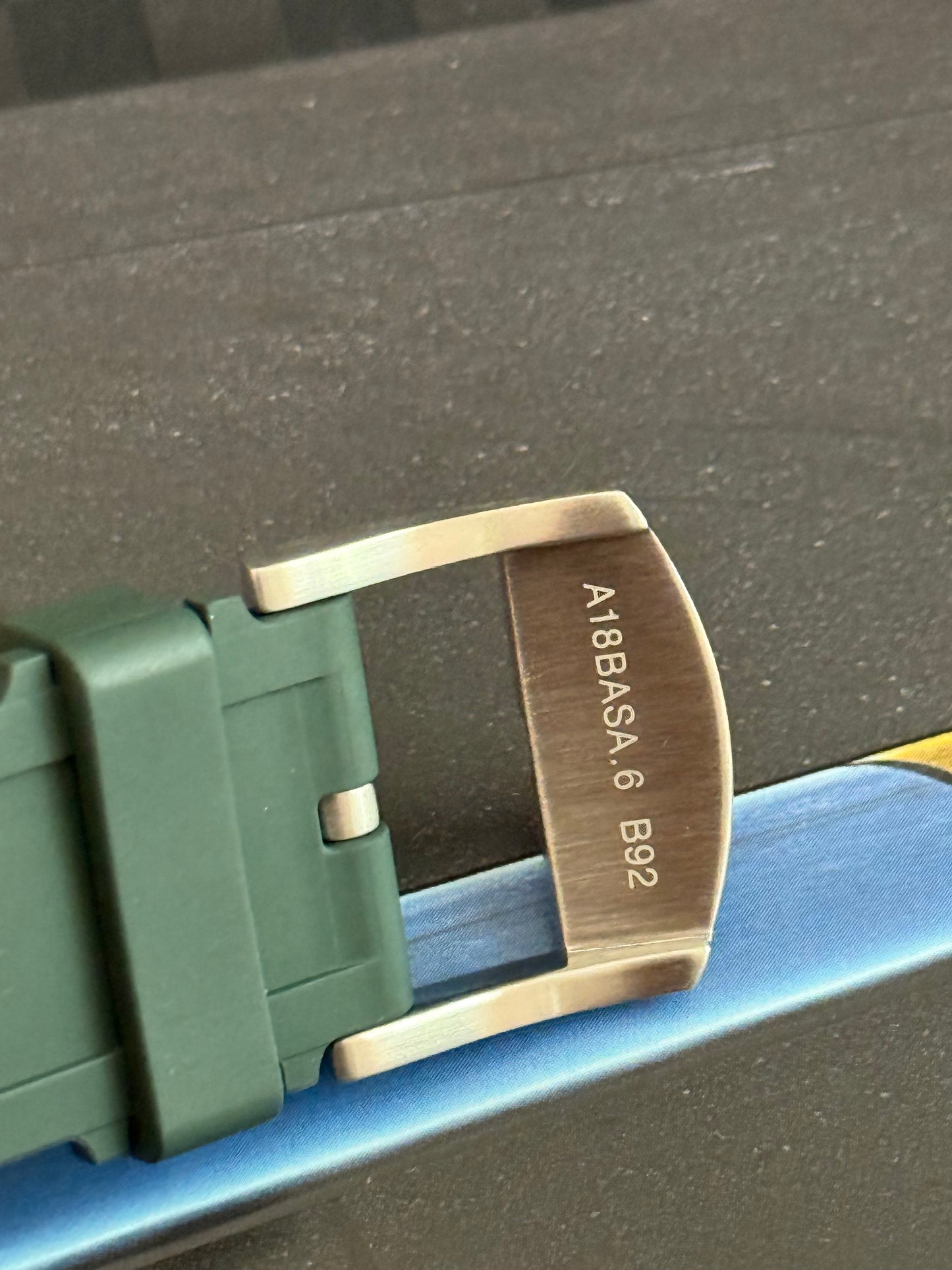 Breitling OEM 22MM Diver Pro Green Rubber Strap w/ OEM Tang Buckle