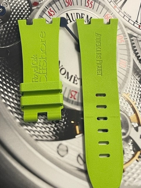 Audemars Piguet Diver OEM Lime Green Rubber Tang Strap 28x24MM