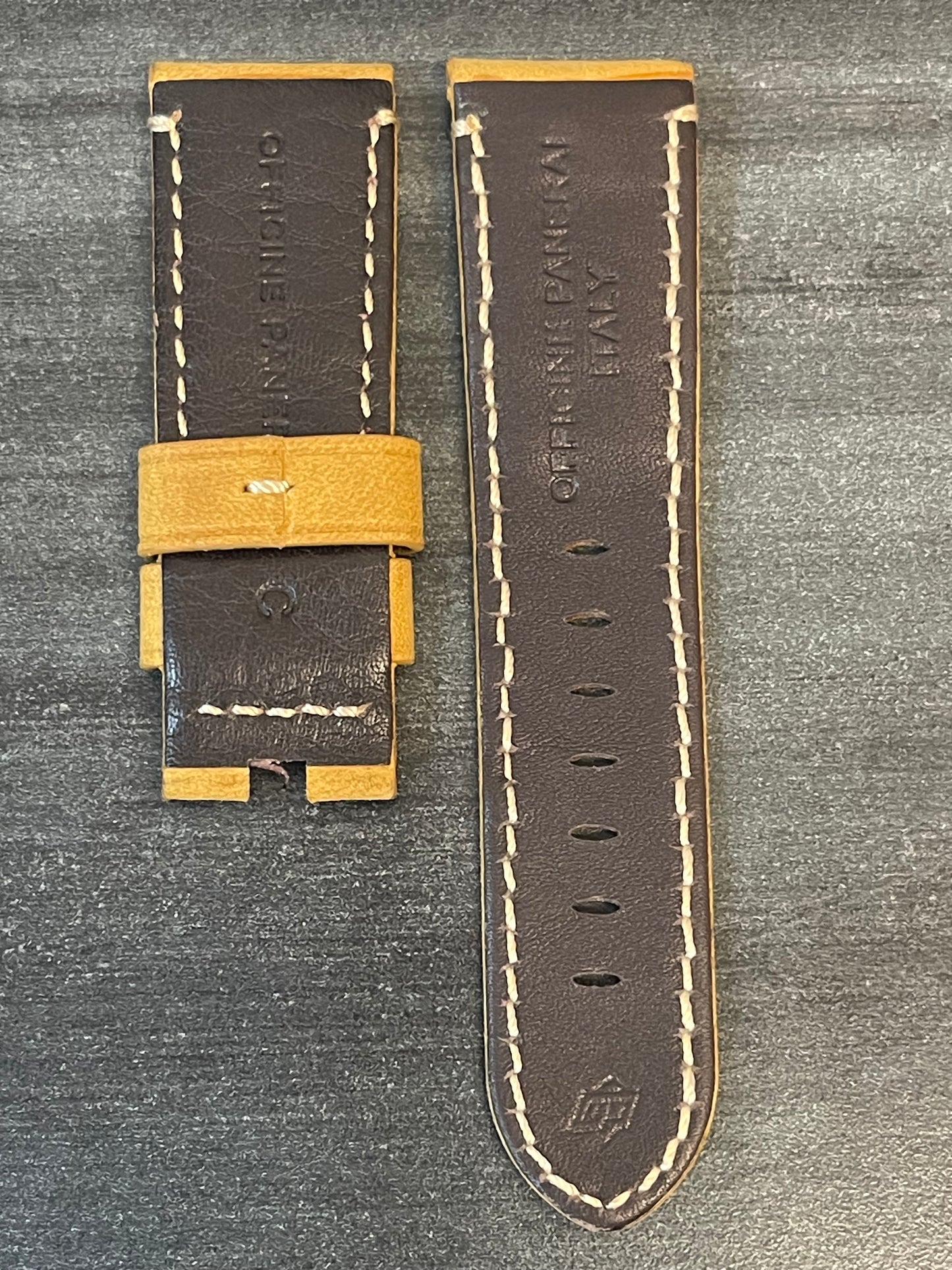 Panerai Brown Suede OEM Strap 24mm Lug for Deployant Buckle