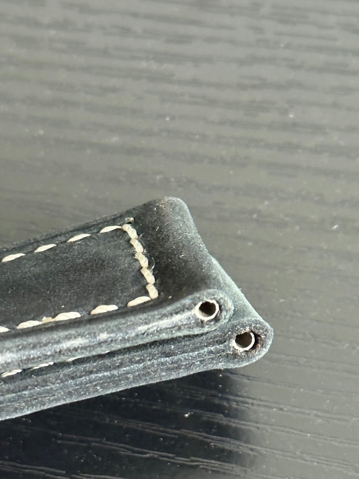 Panerai 24/22MM Black Suede Tang Strap