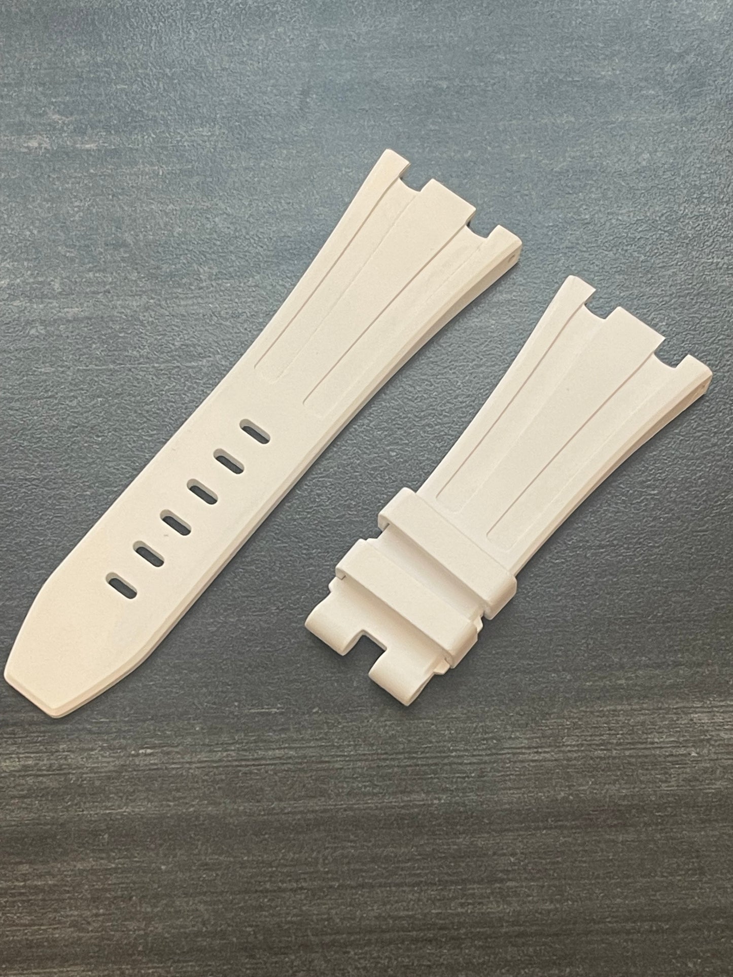 Audemars Piguet Royal Oak Offshore / Diver 15703 OEM White Rubber for Tang Buckle Strap 28x20MM