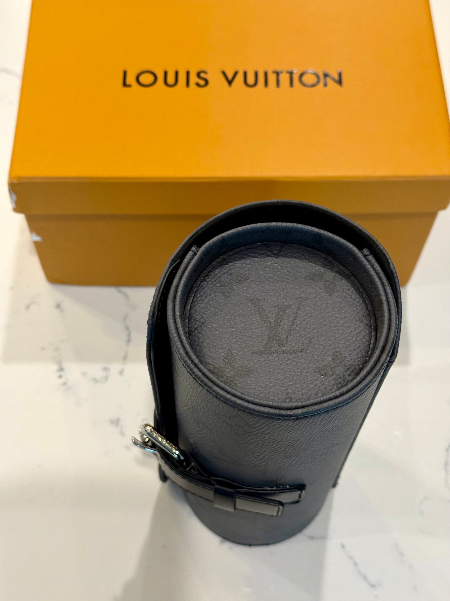 Louis Vuitton Monogram Eclipse Gray 3 Watch Case M43385 Retails $1,220