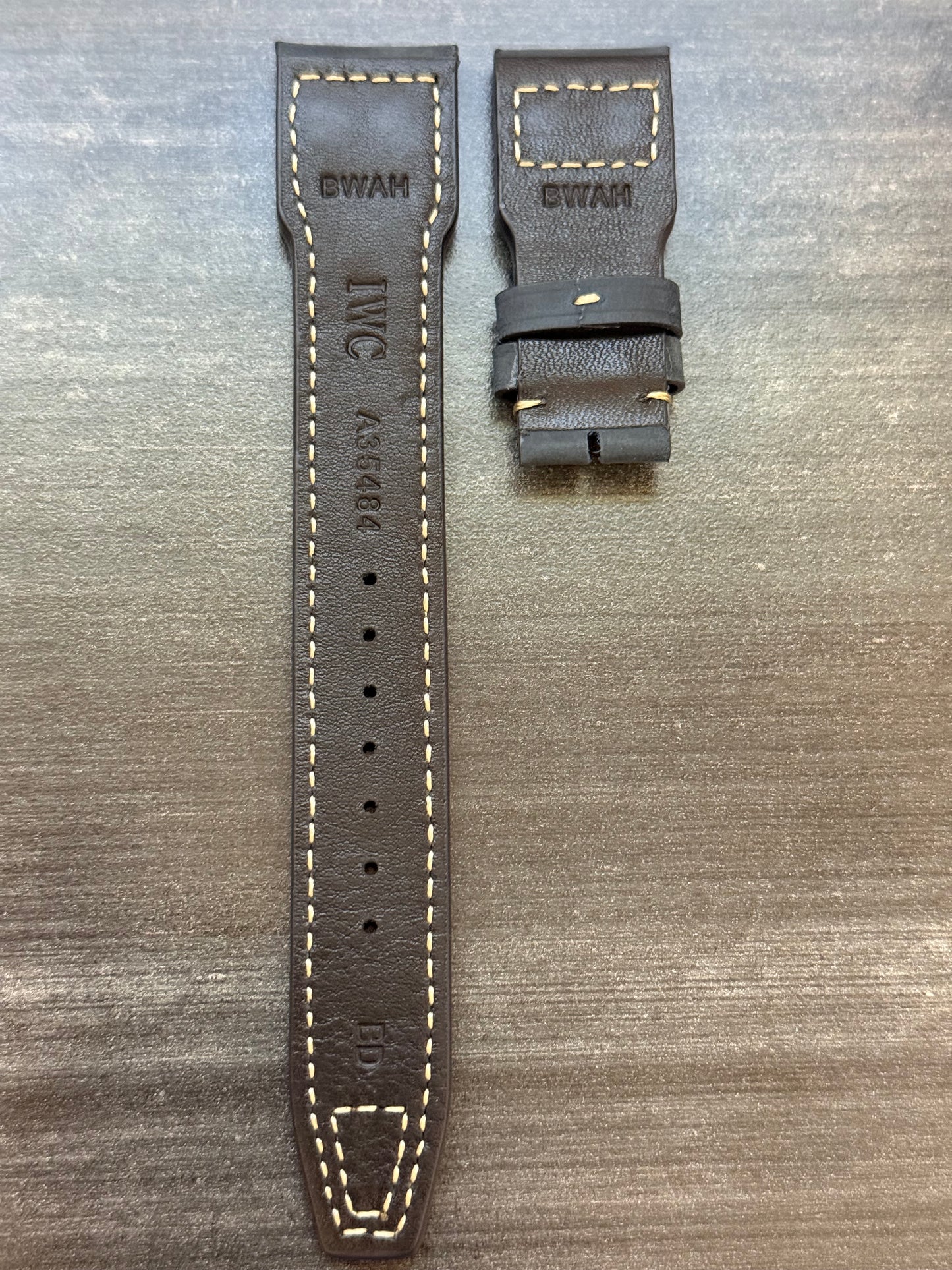 IWC 22/18MM Blue Suede Strap for Deployant Clasp (Big Pilot Strap)