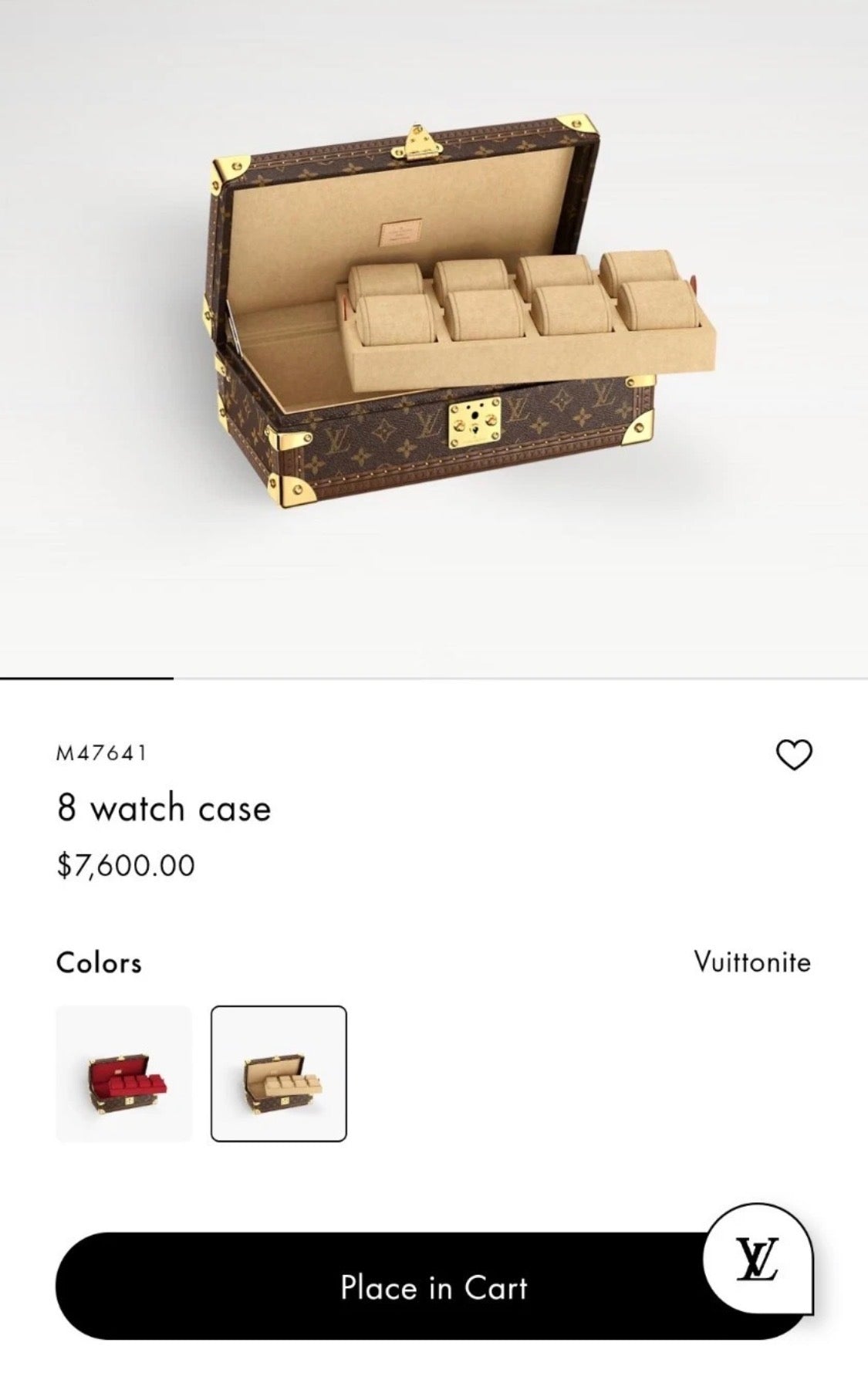 Louis Vuitton Monogram Canvas Coffret 8 Montres Watch Case