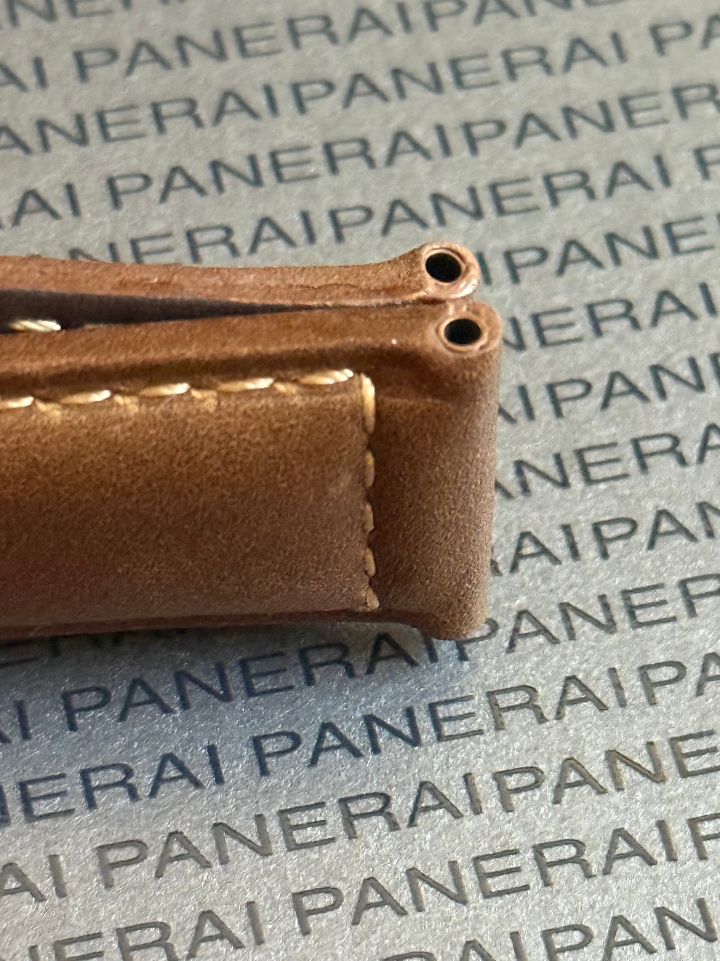 Panerai 24MM Dark Brown Assolutamente OEM Suede Strap for Tang Buckle XL Length (24/22MM)