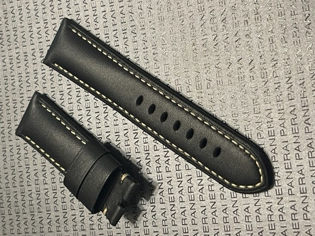 Panerai 24MM Black Calf Tang Strap (24/22MM)