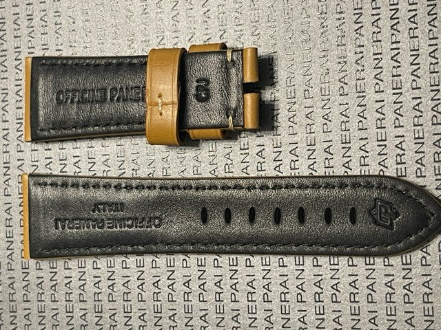 Panerai 26MM Tan Calf Strap for Tang Buckle (26/22MM)