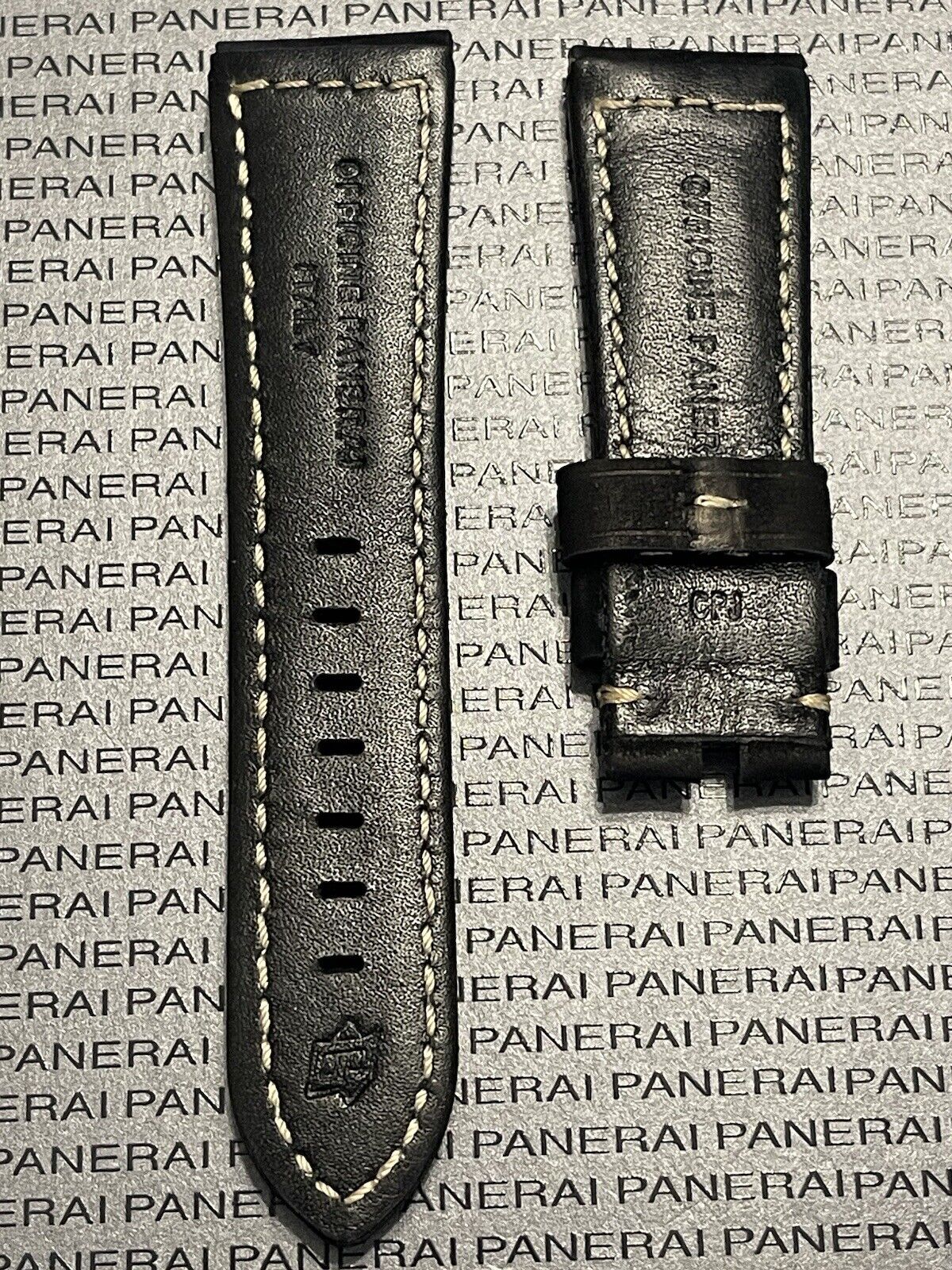 Panerai Black Suede OEM Strap 26MM Lug for Tang Buckle (26/22MM)