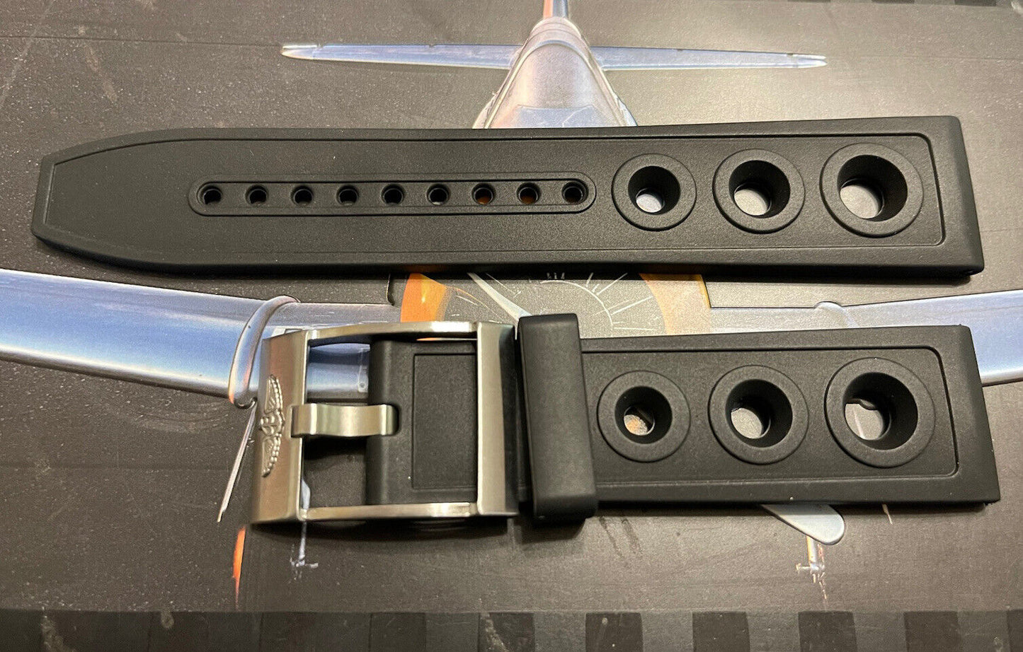 Breitling Ocean Racer Watch Strap with OEM Steel Buckle