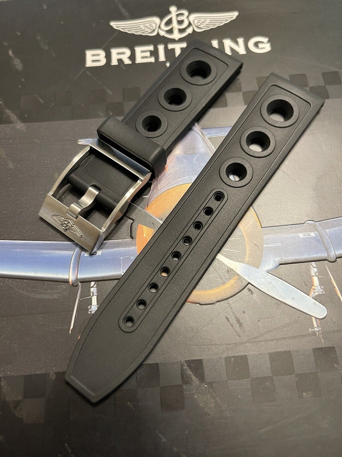 Breitling Ocean Racer Watch Strap with OEM Steel Buckle