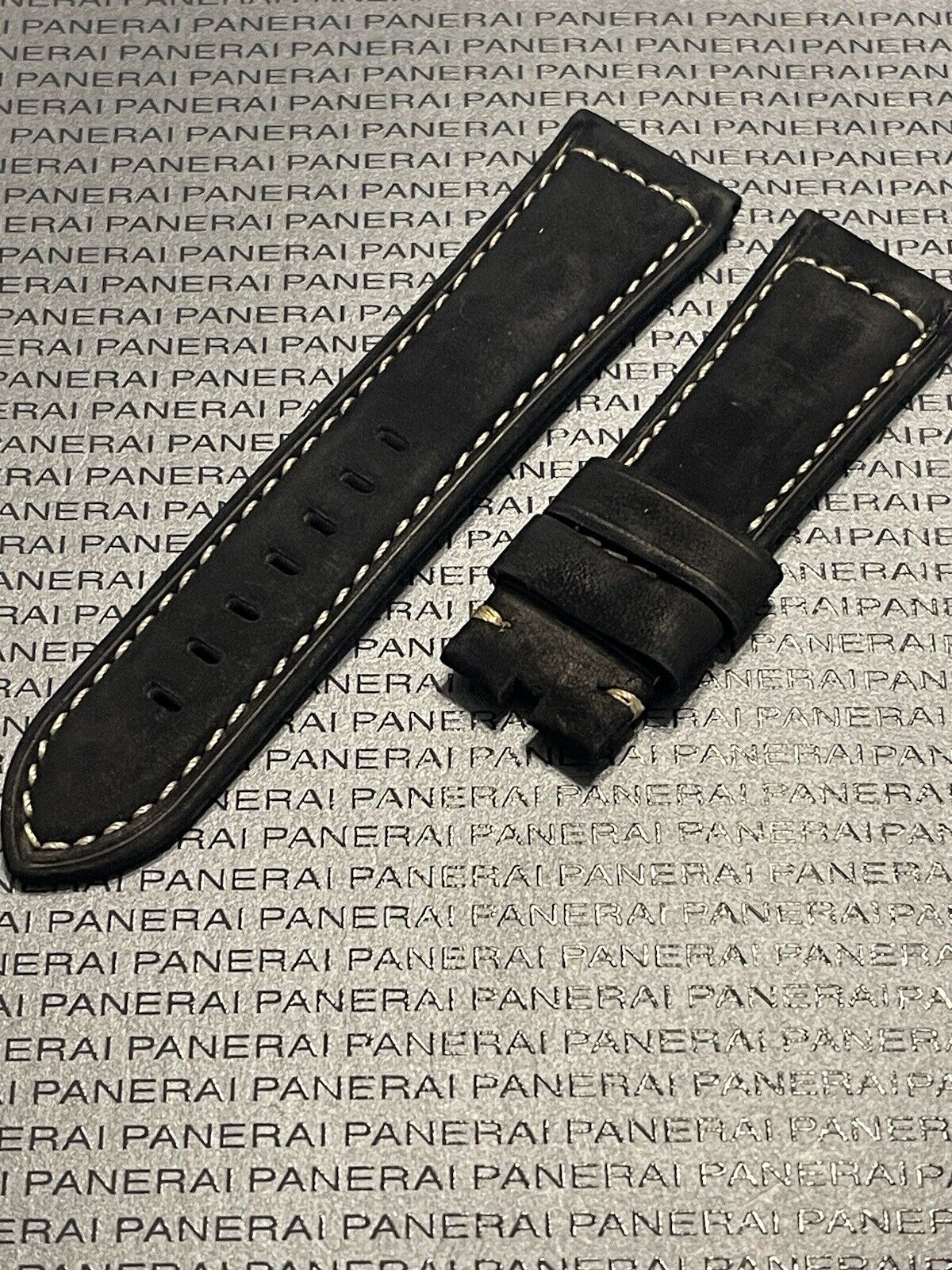 Panerai Black Suede OEM Strap 26MM Lug for Tang Buckle (26/22MM)