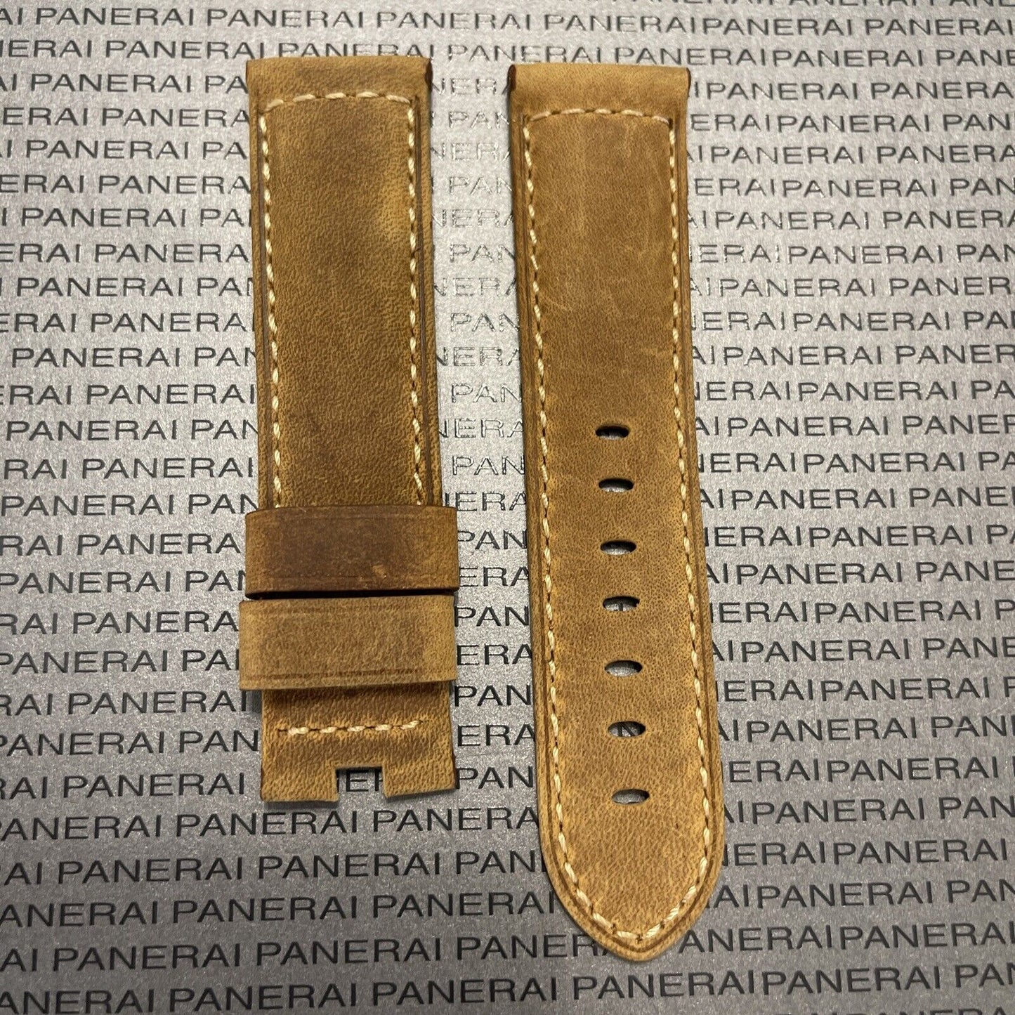 Panerai Brown XL OEM Suede Strap 24mm Lug for Deployant Buckle 115/95MM