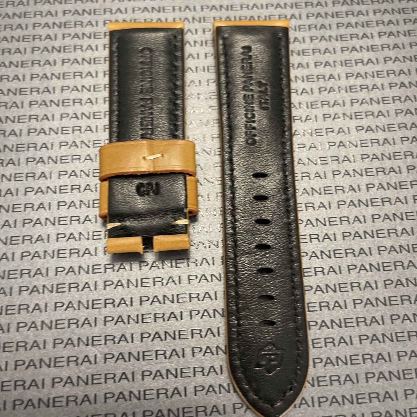 Panerai 24MM OEM Ranger Brown Calf Strap for Tang Buckle (24/22MM)