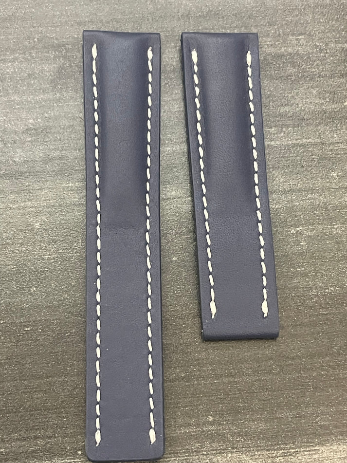 Breitling Blue Leather Deployment Strap