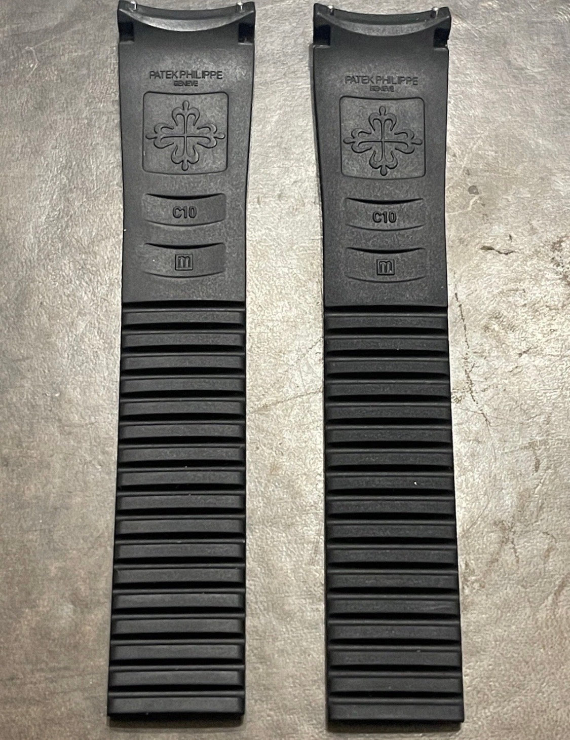 Patek Phillipe 21x18mm Uncut Black Rubber Strap: 5167a, 5167r, 5164a, 5164r