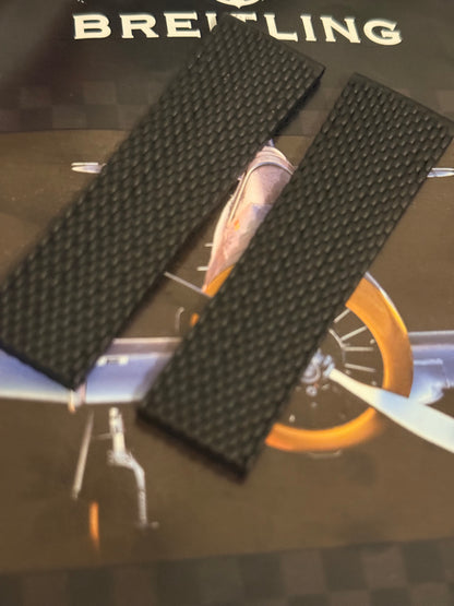 Breitling OEM Black Mesh Rubber Strap for Deployment Clasp 24-20 Sold Out at Boutiques