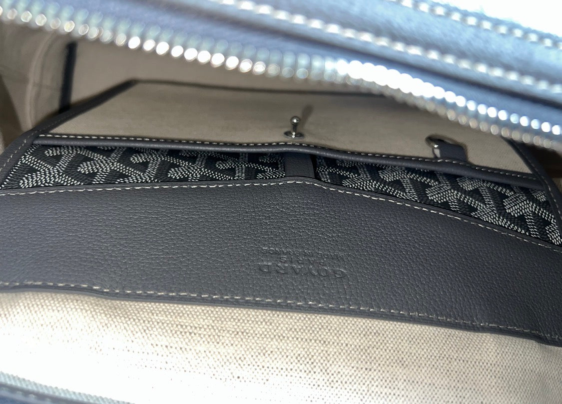 Goyard Goyardine Gray Cisalpin Document Case Briefcase Travel Bag