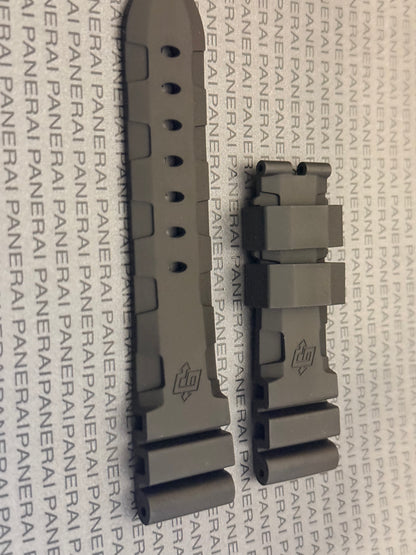Panerai 22MM Black Rubber Accordion Tang Strap (22/20MM)