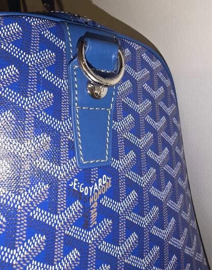 Goyard Sky Blue Boston 50 Duffle Bag MSRP $5,000