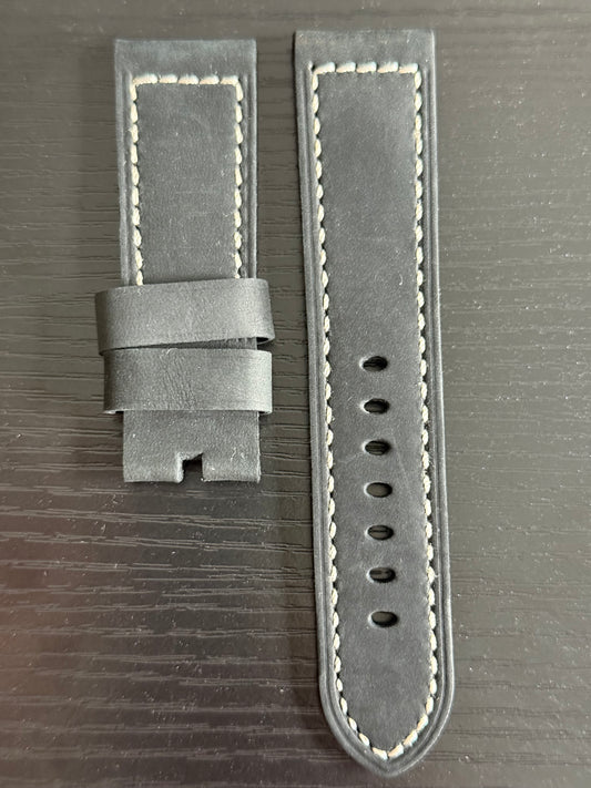 Panerai 24/22MM Black Suede Tang Strap