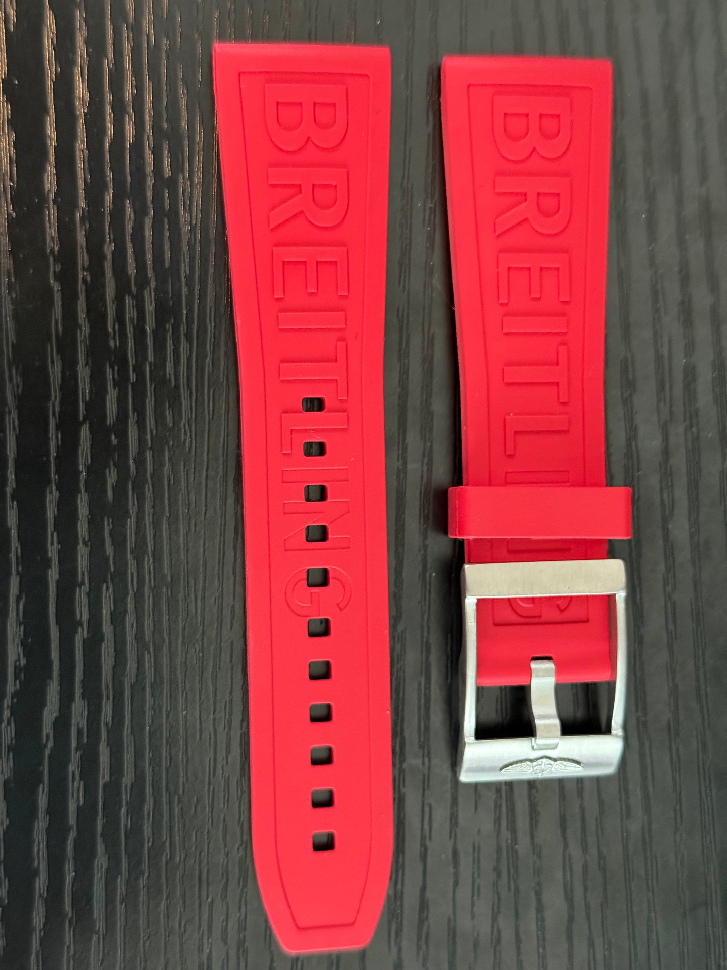 Breitling OEM 24MM Diver Pro Res Rubber Strap w/ OEM Tang Buckle