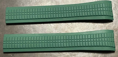 Patek Phillipe 21x18mm Uncut Green Rubber Strap: 5167a, 5167r, 5164a, 5164r