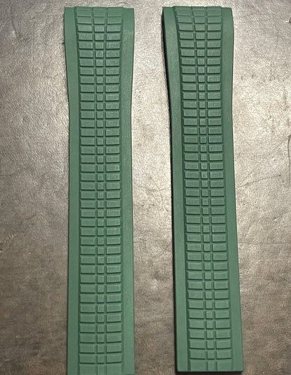 Patek Phillipe 21x18mm Uncut Green Rubber Strap: 5167a, 5167r, 5164a, 5164r