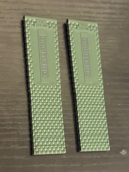 Breitling OEM Green Mesh Rubber Strap for Deployment Clasp 22-20 Sold Out at Boutiques