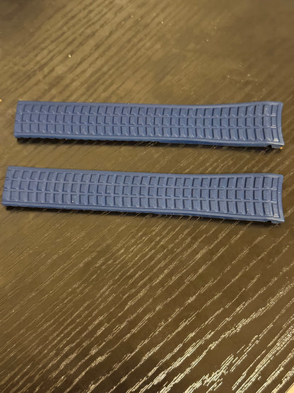 New Patek Philippe Aquanaut 19mm x 16mm Navy Blue Rubber Band Strap