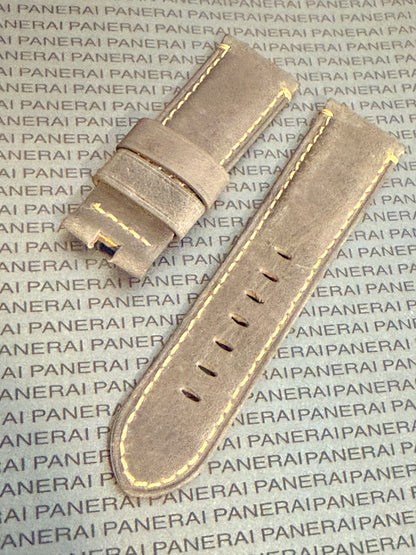 Panerai Gray Suede OEM Strap 24mm Lug for Deployant Buckle