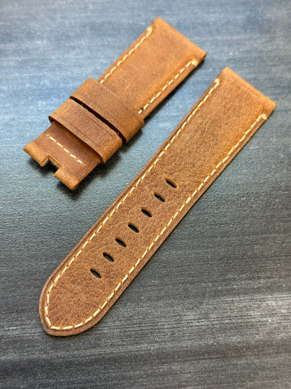 Panerai Brown Suede OEM Strap 24mm Lug for Deployant Buckle
