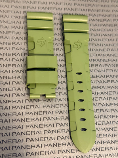 Panerai 22MM Green Rubber Accordion Tang Strap (22/20MM)