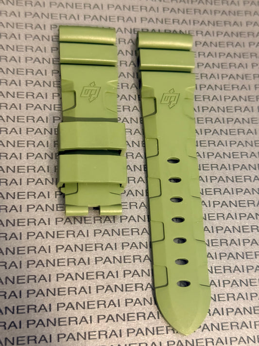 Panerai 22MM Green Rubber Accordion Tang Strap (22/20MM)